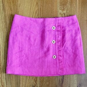 Lilly Pulitzer Pink Buttoned Mini Skirt